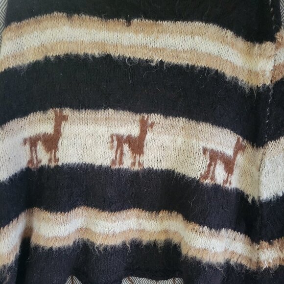 Vinatge Roberta 100 Percent Alpaca Wool Poncho Rare Onesize - Picture 6 of 8